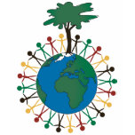 Earth Day with figures and tree - Africa