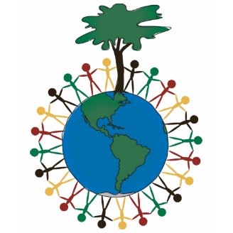 Earth Day with figures and tree - North America Tshirts