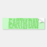 Earth Day Words Bumper Sticker