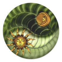 Earth Day Yin Yang Sticker