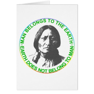Earth does not belong to man greeting card by Dream_Weaver