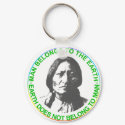 Earth does not belong to man keychains