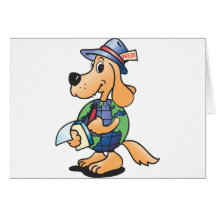 Earth Dog Reporter Greeting Cards