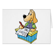 Earth Dog Writing Letters Cards