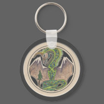 Earth Dragon Keychain by smilodonart Earth Dragon Keychain