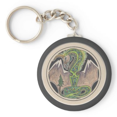 Earth Dragon Keychain by smilodonart