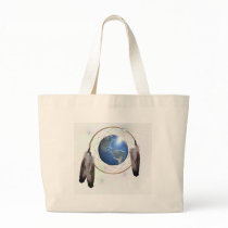 Earth Dreamcatcher Tote Bags