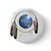 Earth Dreamcatcher Buttons