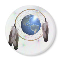 Earth Dreamcatcher Refrigerator Magnet