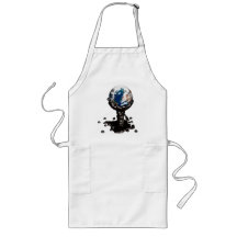 Earth drowned in oil apron