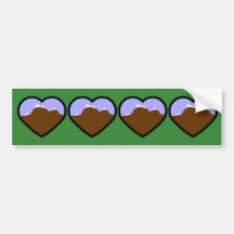Earth Elemental Heart Bumper Sticker