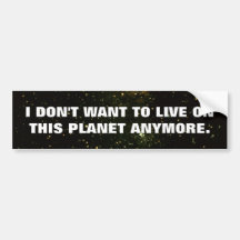 Earth Emigration Bumper Sticker