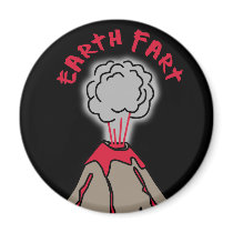 Earth Fart Volcano Magnet