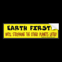 EARTH FIRST bumper stickers