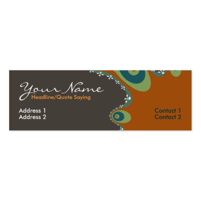 Earth fractal Profile Card Business Cards