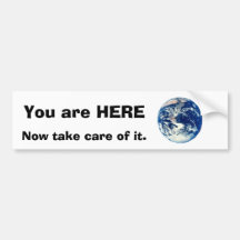 EARTH FRIENDLY BUMPER STICKER