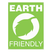 Earth friendly postcard postcards