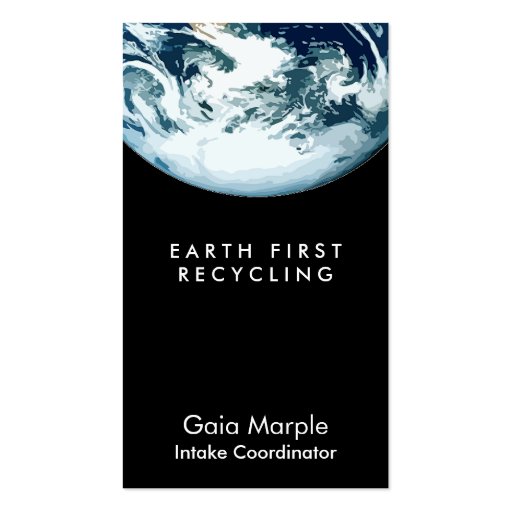 Earth from Space Card Business Card Templates (front side)