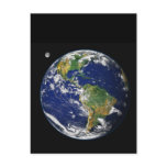 Earth from space post card