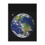 Earth from space post card