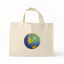 Earth Globe Canvas Bags
