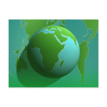 Earth Globe postcards