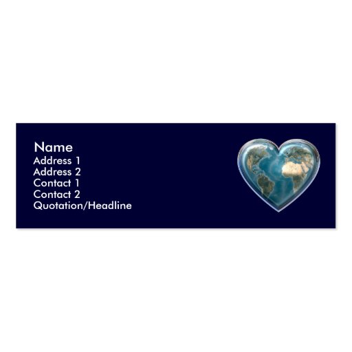 Earth Heart Profile Card Business Card (front side)