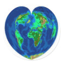 Earth Heart stickers