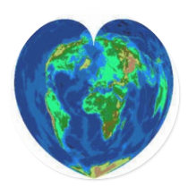 Earth Heart stickers by JessicaInSeattle Earth Heart stickers