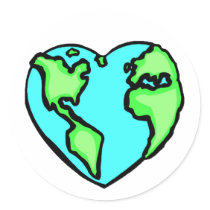 Earth Heart Sticker by HolidayBug Earth Heart Sticker
