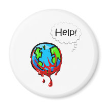 Earth (Help) magnets by TeeZazzle Earth (Help) magnets