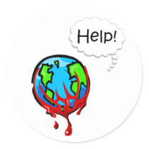 Earth (Help) stickers by TeeZazzle Earth (Help) stickers