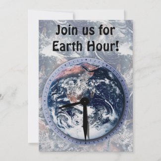Earth Hour Clock 8:30pm invitation