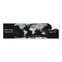 Earth Hour / Earth Day bumper stickers by moxieann Earth Hour / Earth Day bumper stickers