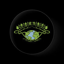 Earth in Art Nouveau Vines buttons