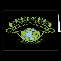 Earth in Art Nouveau Vines cards