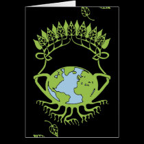 Earth in Art Nouveau Vines cards