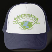 Earth in Art Nouveau Vines hats