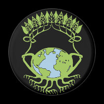 Earth in Art Nouveau Vines magnets
