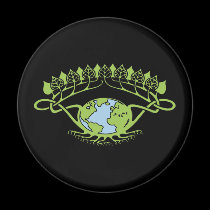 Earth in Art Nouveau Vines magnets