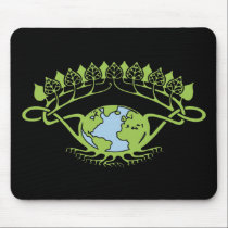 Earth in Art Nouveau Vines mousepads