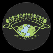 Earth in Art Nouveau Vines stickers