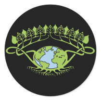 Earth in Art Nouveau Vines stickers by oph3lia Earth in Art Nouveau Vines stickers