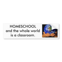 Earth in our Hands, HOMESCHOOL bumper stickers by kevandange Earth in our Hands, HOMESCHOOL bumper stickers