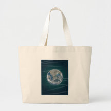 Earth In Space Canvas Bags