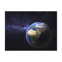 Earth in space postcards