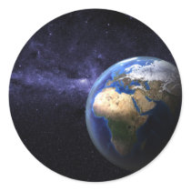 Earth in space sticker