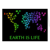 Earth is life greeting card cards