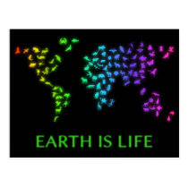 Earth is life postcard postcards
