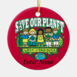 Earth Kids West Virginia Christmas Tree Ornament